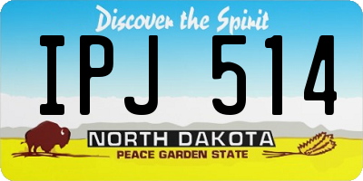 ND license plate IPJ514
