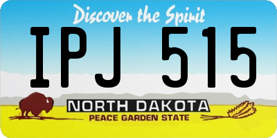 ND license plate IPJ515