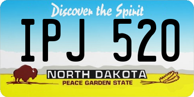 ND license plate IPJ520