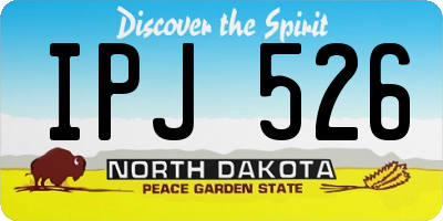 ND license plate IPJ526