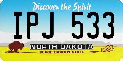 ND license plate IPJ533