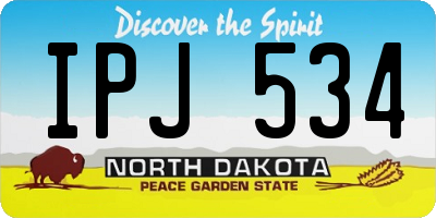 ND license plate IPJ534