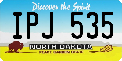 ND license plate IPJ535