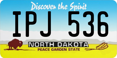 ND license plate IPJ536