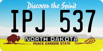 ND license plate IPJ537
