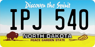ND license plate IPJ540