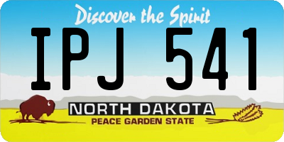 ND license plate IPJ541