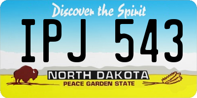 ND license plate IPJ543