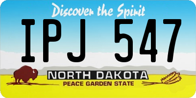 ND license plate IPJ547