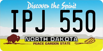 ND license plate IPJ550