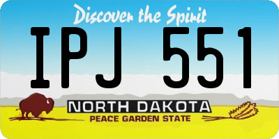 ND license plate IPJ551