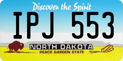 ND license plate IPJ553