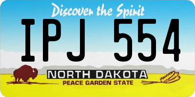 ND license plate IPJ554