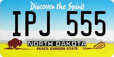 ND license plate IPJ555