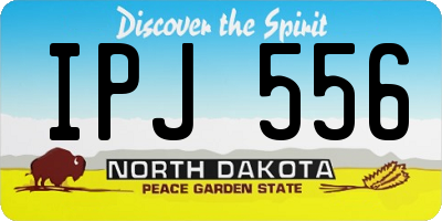 ND license plate IPJ556