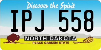 ND license plate IPJ558