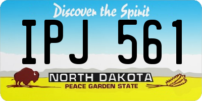 ND license plate IPJ561