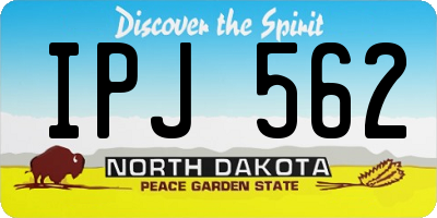 ND license plate IPJ562
