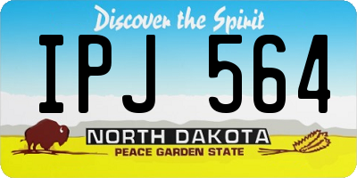 ND license plate IPJ564