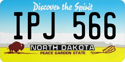 ND license plate IPJ566