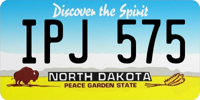 ND license plate IPJ575