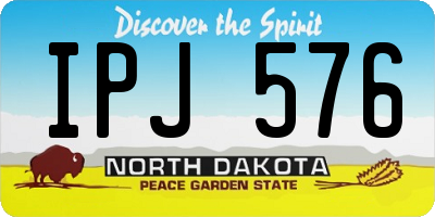 ND license plate IPJ576
