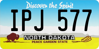 ND license plate IPJ577
