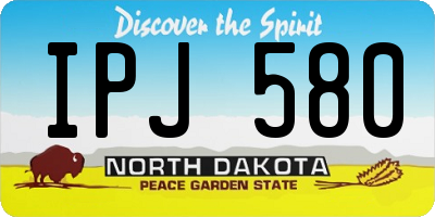 ND license plate IPJ580