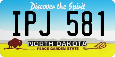 ND license plate IPJ581