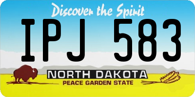 ND license plate IPJ583