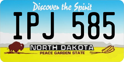 ND license plate IPJ585