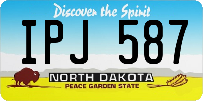 ND license plate IPJ587