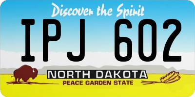 ND license plate IPJ602