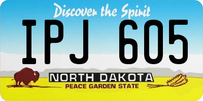 ND license plate IPJ605