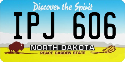 ND license plate IPJ606