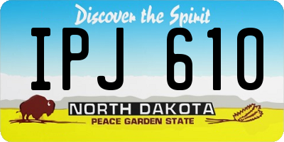 ND license plate IPJ610