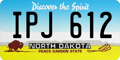 ND license plate IPJ612