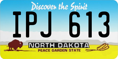 ND license plate IPJ613
