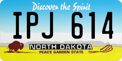 ND license plate IPJ614