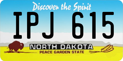 ND license plate IPJ615