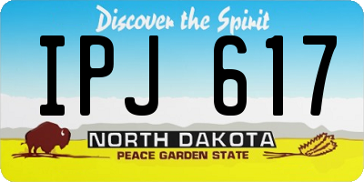 ND license plate IPJ617