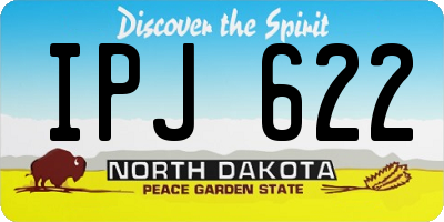 ND license plate IPJ622