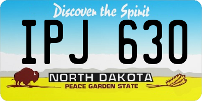 ND license plate IPJ630