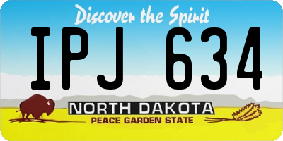 ND license plate IPJ634