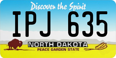 ND license plate IPJ635