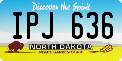 ND license plate IPJ636
