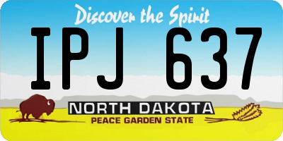 ND license plate IPJ637