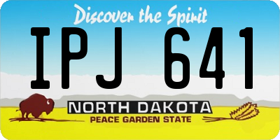 ND license plate IPJ641