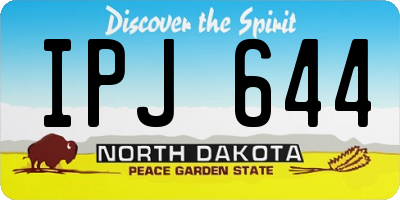 ND license plate IPJ644