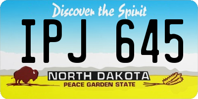 ND license plate IPJ645